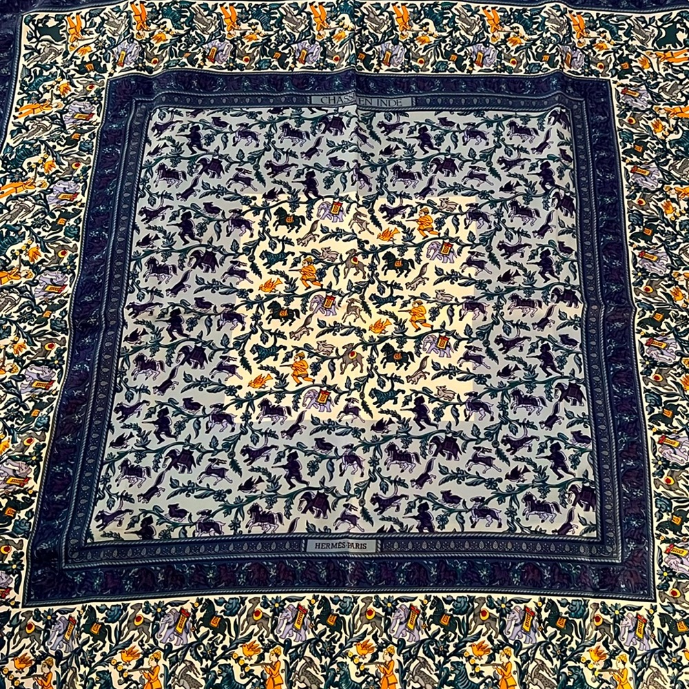 Hermes scarf Chasse en Inde.
